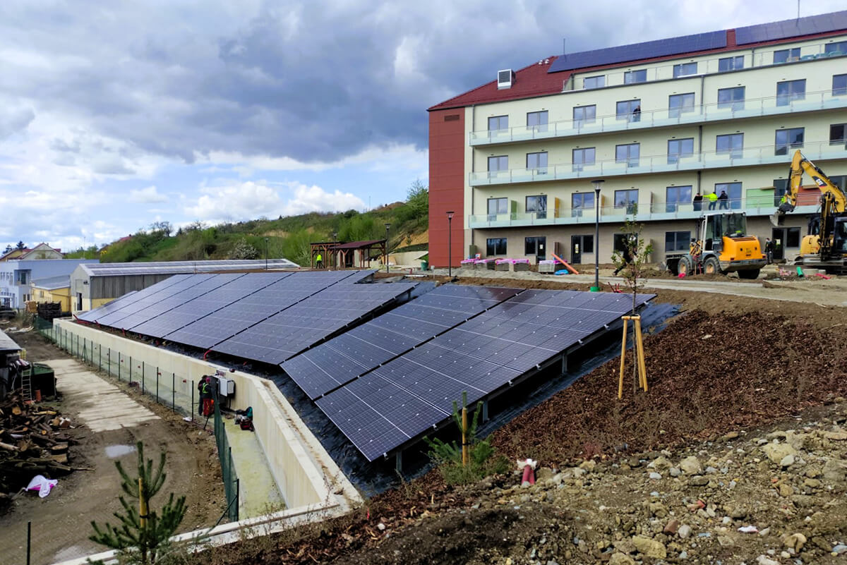 Ground mounted solar plants