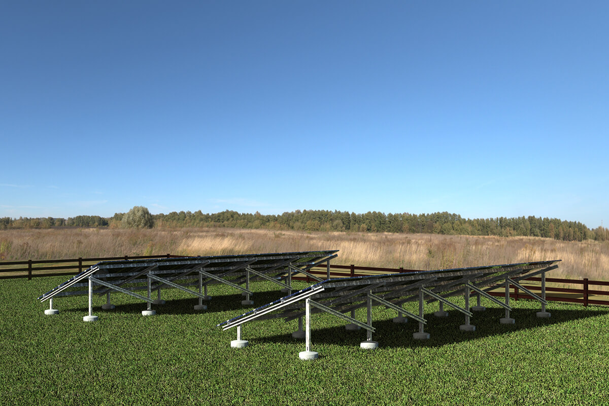 Ground mounted solar plants