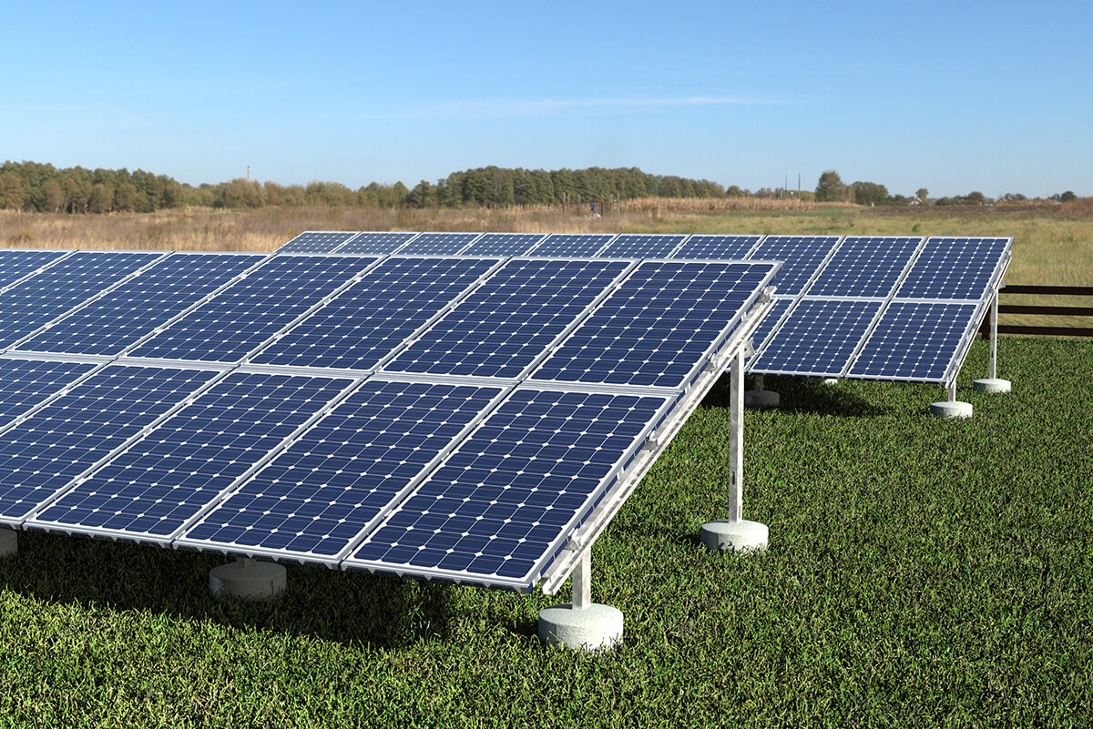 Ground mounted solar plants