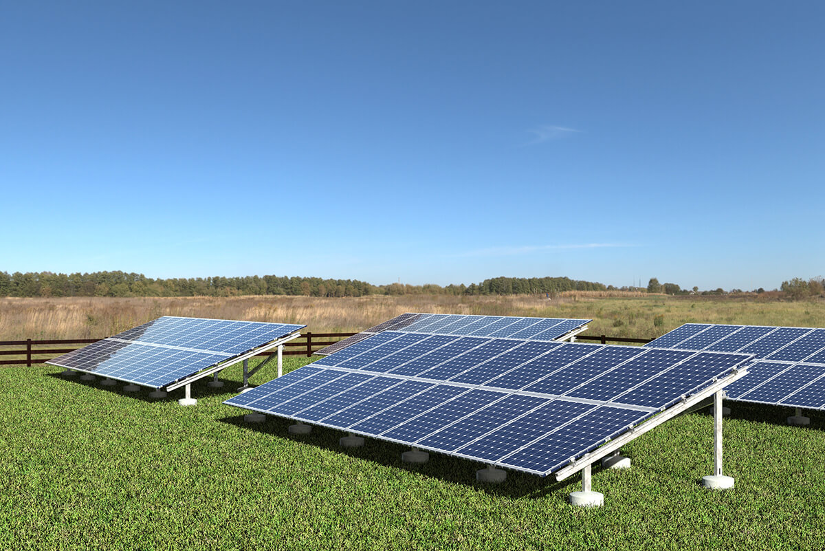 Ground mounted solar plants